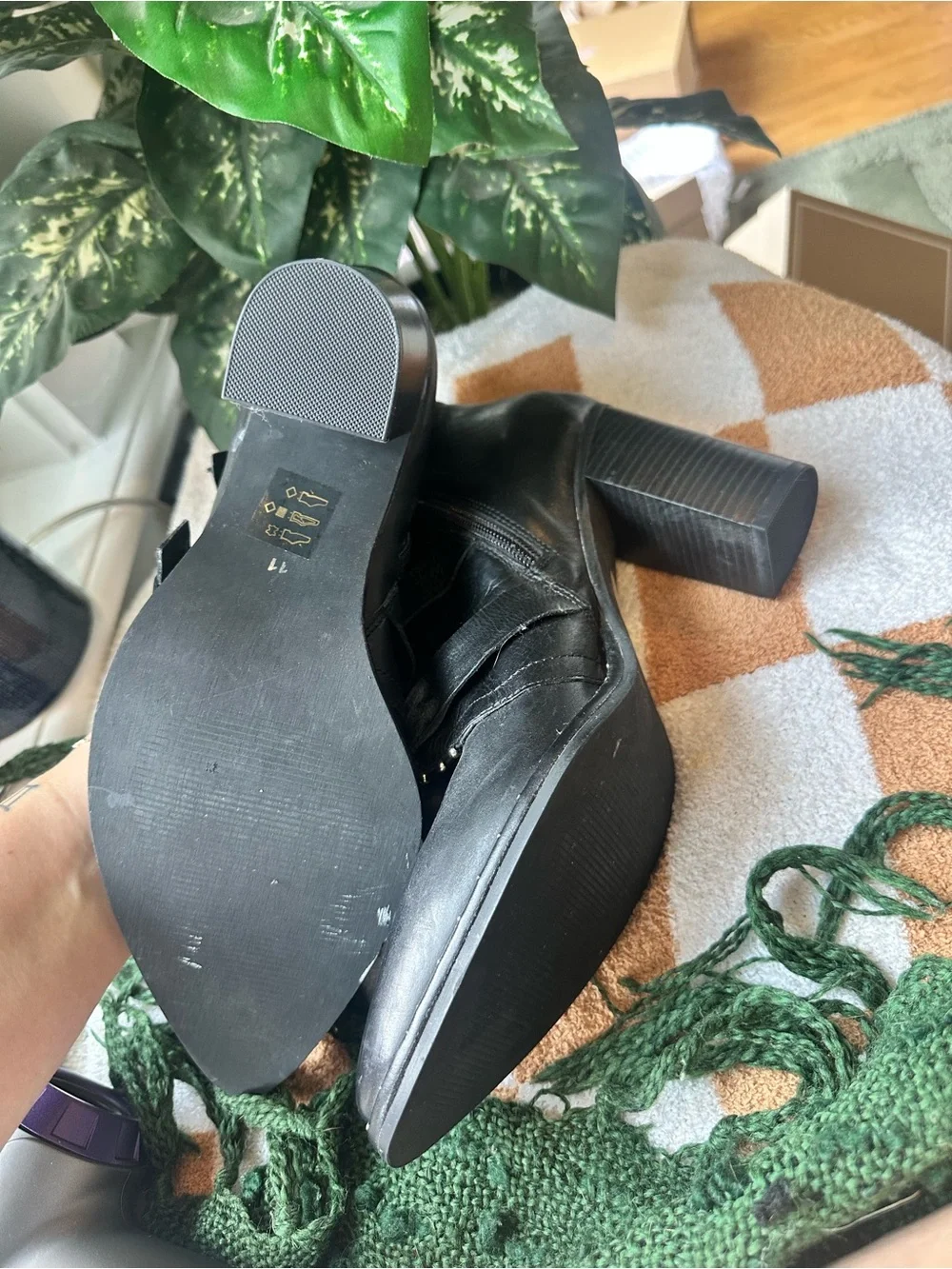 Steve Madden Black Studded Triple-Buckle Ankle Boots NEW